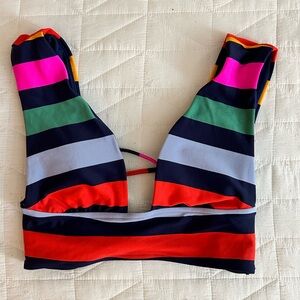 Giani Bini Multi-color Striped Swimsuit Top NWT